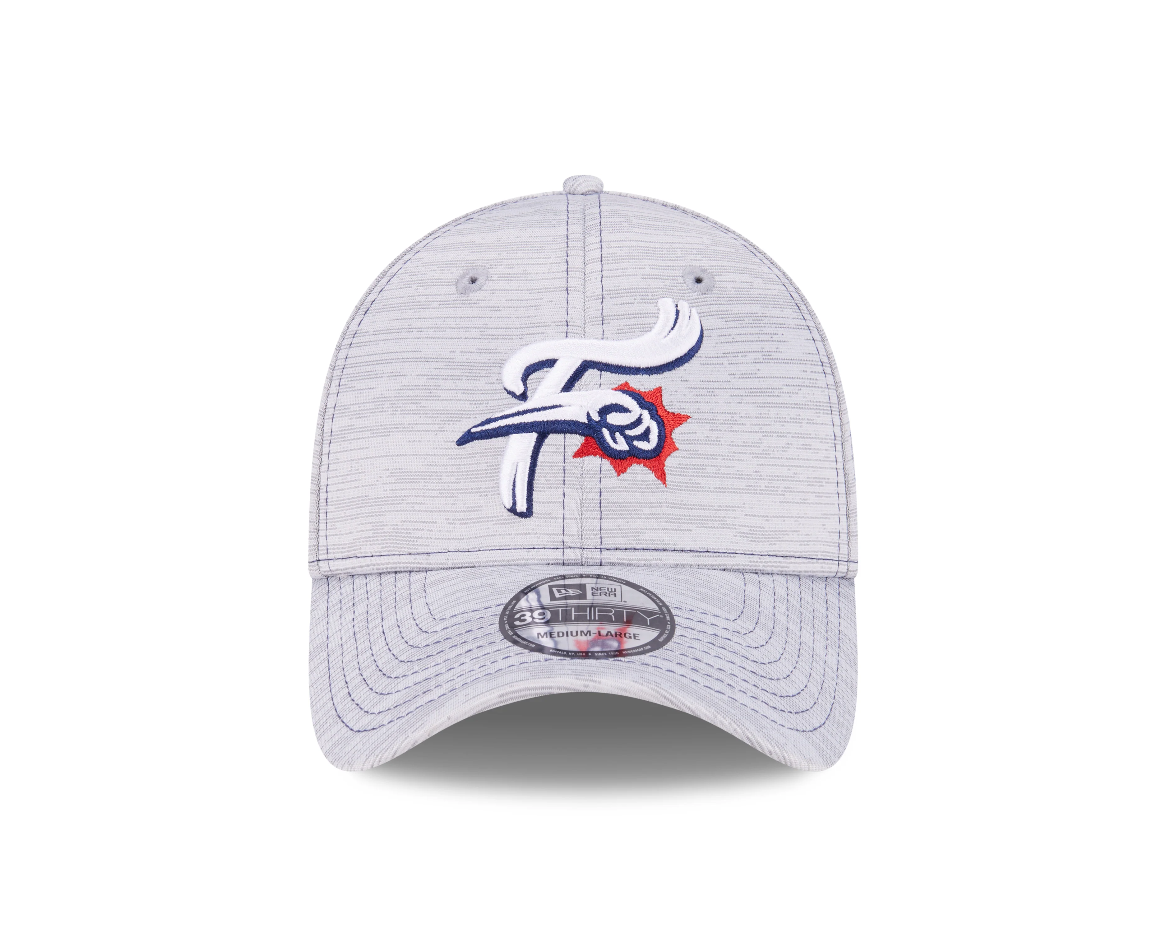 New Era 39Thirty Stretch Fit Gray F-Fist logo Hat - Image 2
