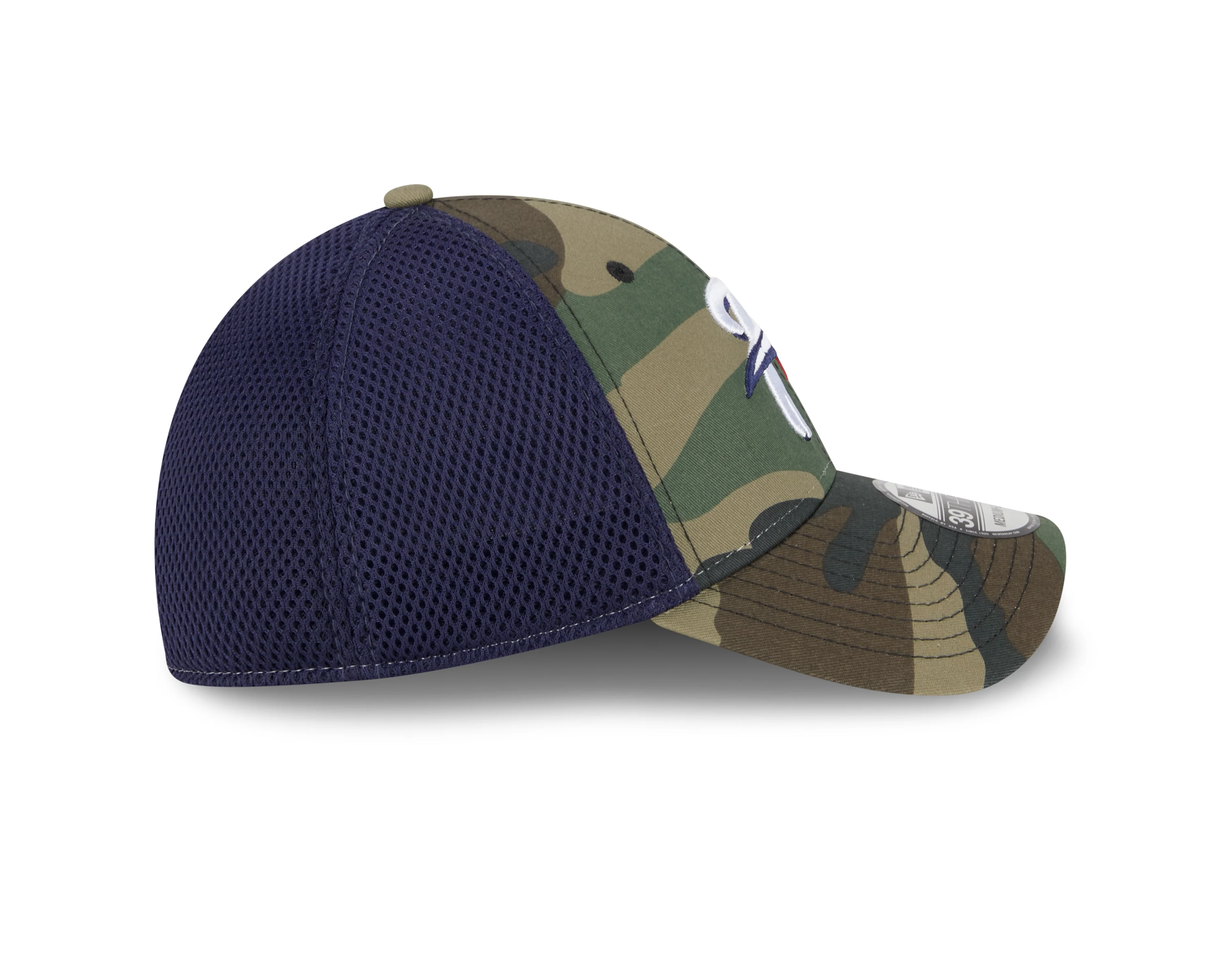 New Era 39Thirty Camo and Navy Neo F-Fist Stretch Fit Hat - Image 4